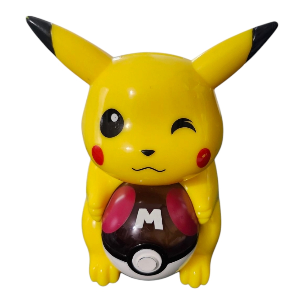 Pokemon PIKACHU Vintage Light Up Pokeball Coin Piggy Bank RARE 1999